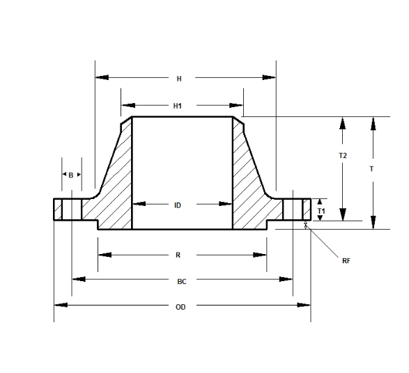 ASME B165 Welding Neck Flange Class 400 in inches ASME B165 Welding Neck Flange Class 400 in inches